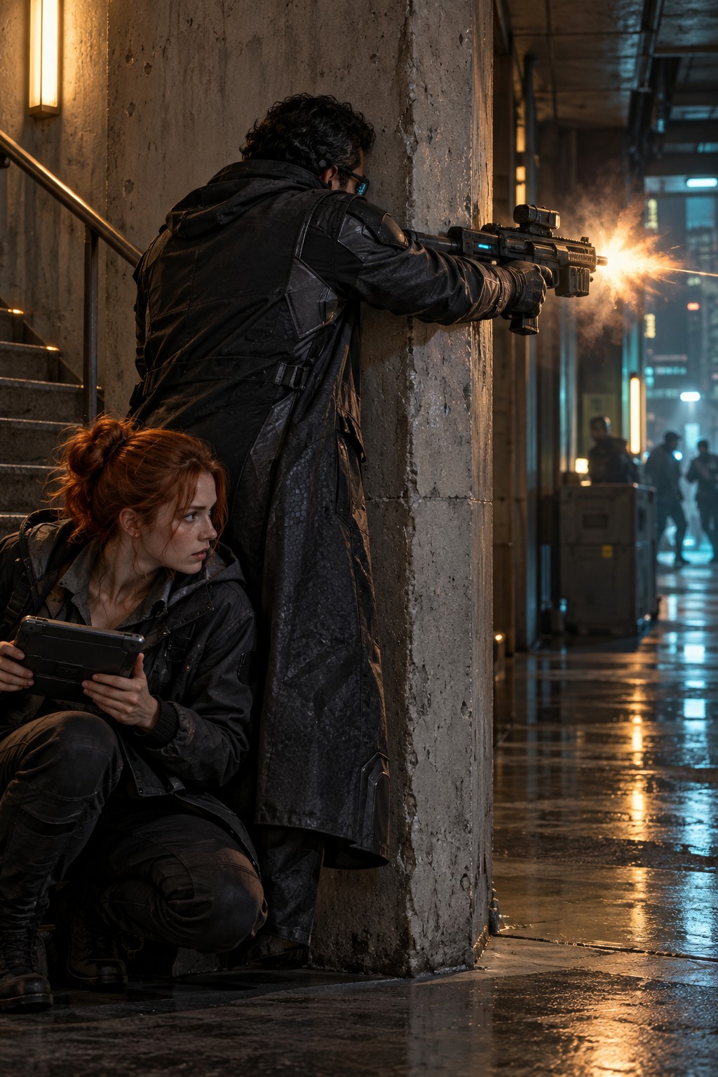 A firefight in the rain