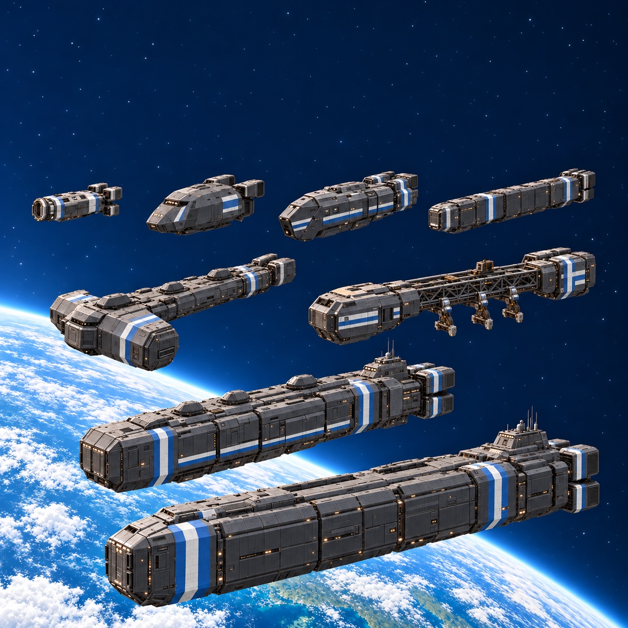 Eight Crown lines in formation