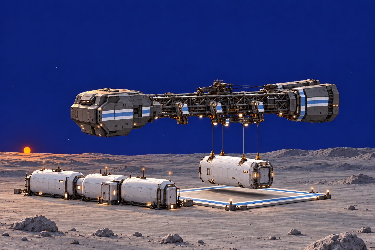 CM-590 sets down a habitat