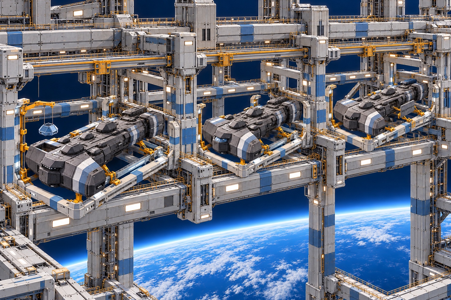 Corvettes in the upgrade docks