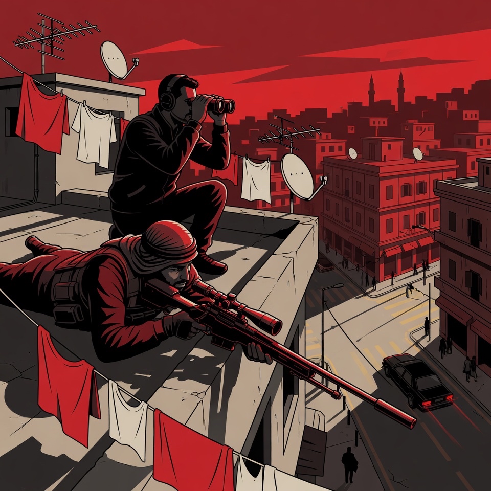 Rifle overwatch, convoy sightline