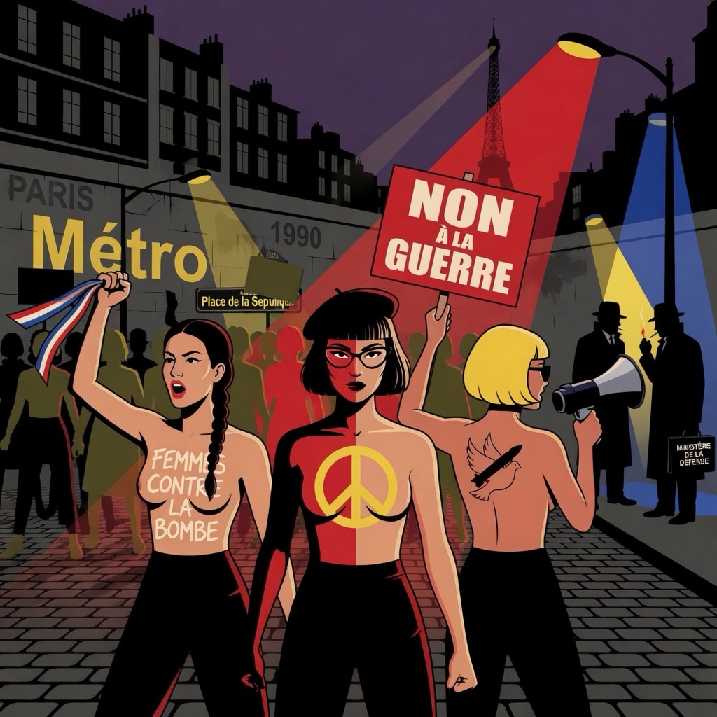 Street protest, warm-theater cover