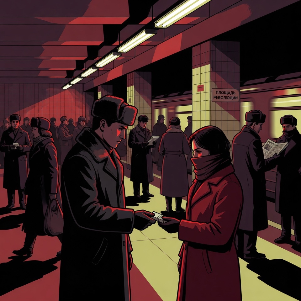 Moscow subway, briefcase pass