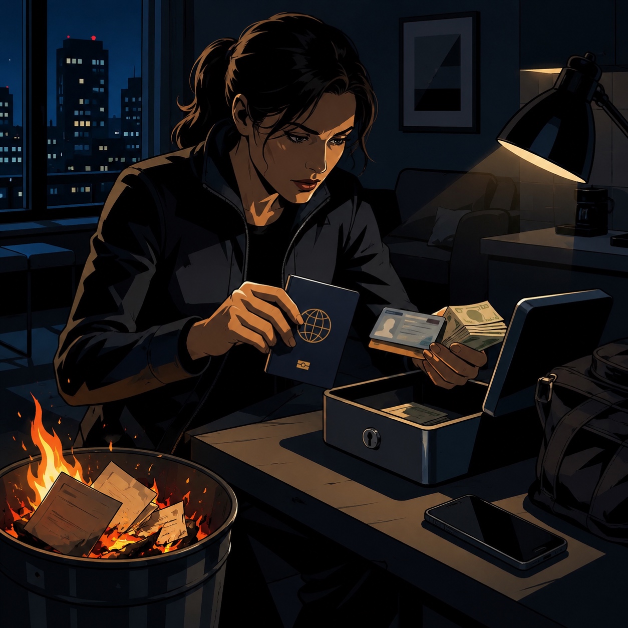 Burning old documents for the other face