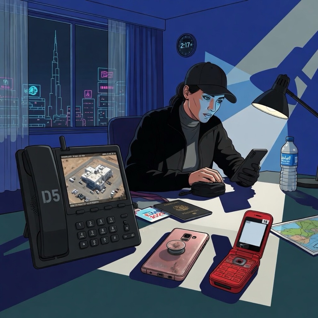 Hotel room, three-phone legend maintenance