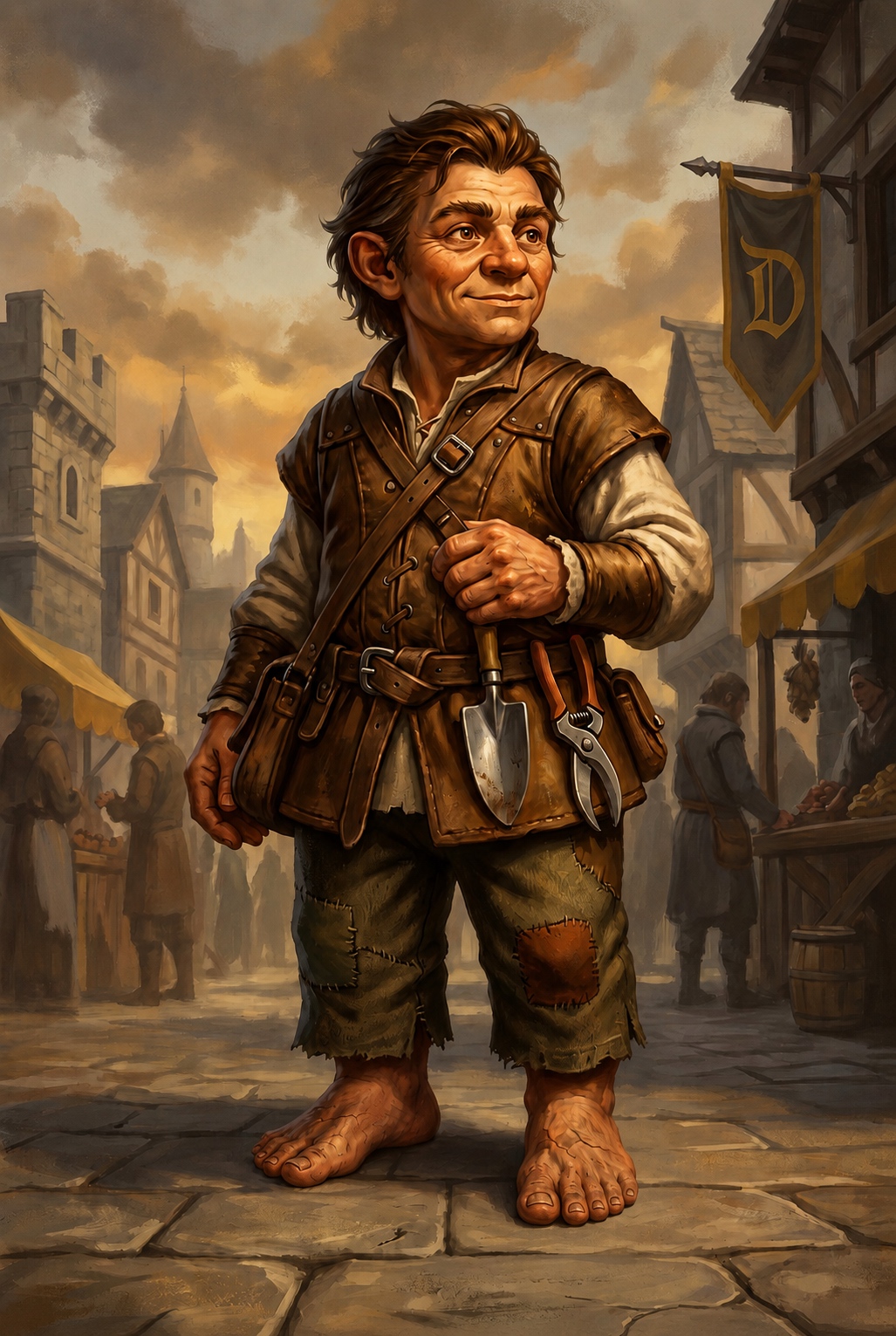 A Smaling portrait: compact and capable, broad bare calloused feet, bright-eyed, the pragmatic wisdom of a people who ask what something is worth before acting.