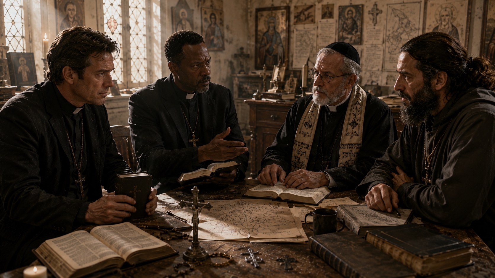 Priest, pastor, rabbi, monk: different authorities, different procedures, the same war.