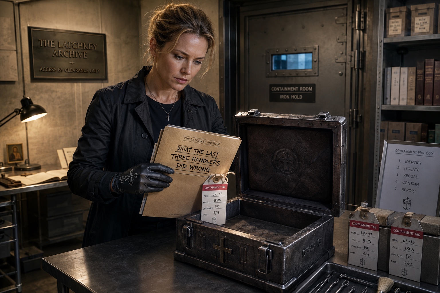 Gloves, sealing tape, an iron-lined case, and a provenance card checked twice before anything moves.